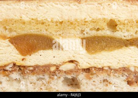 Cutaway Kuchen, Kuchenfüllung Stockfoto