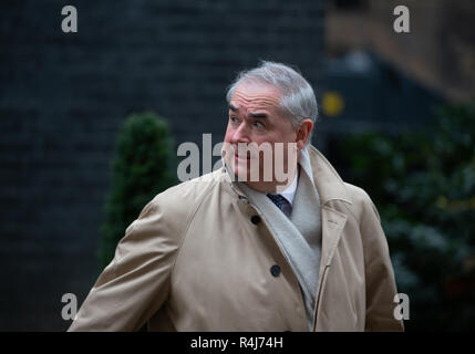 Attorney General, Geoffrey Cox, in der Downing Street für eine Sitzung. Stockfoto