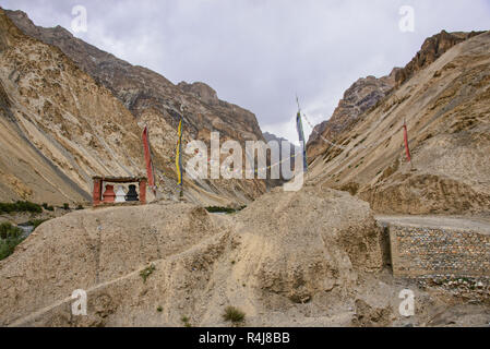 Trekking in Lamayuru - Wanla, in der Nähe von Lamayuru, Ladakh, Jammu und Kaschmir, Indien Stockfoto