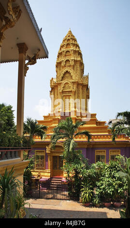 Wat Ounalom (Unnalom) Tempel in Phnom Penh. Kambodscha Stockfoto