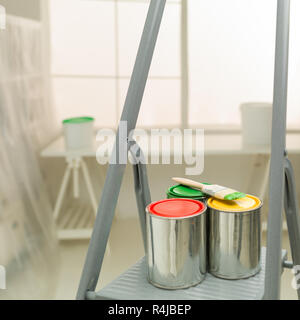 Hausaufgaben fertig zu malen Stockfoto