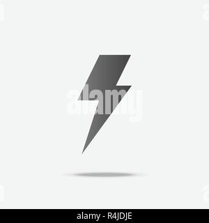 Thunder Schraube flache Design Vector mit Schatten Stock Vektor