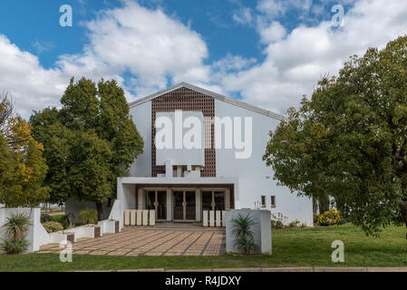 CITRUSDAL, SÜDAFRIKA, 22. AUGUST 2018: die Niederländische Reformierte Kirche Halle in Citrusdal in der Provinz Western Cape Stockfoto