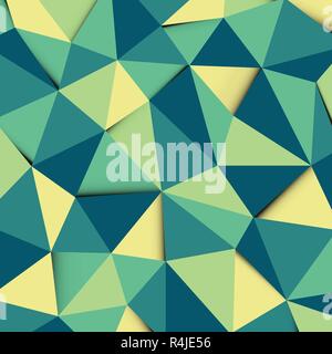 Grün und Gelb Polygon Mosaik Muster Hintergrund Stock Vektor