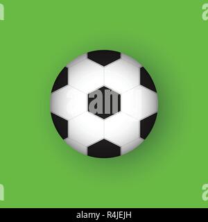 Fußball 3D flat design Vektor icon Stock Vektor