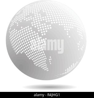 Weiße und graue Technologie Kreis und Informatik Zusammenfassung Hintergrund. Business- und Verbindung. Futuristisch und Industrie 4.0 Konzept. Internet cybe Stock Vektor