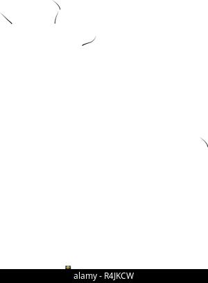 Happy Halloween spooky paper Art Hintergrund mit haunted House und dem Friedhof Tapete. Silhouette origami Urlaub und religiösen Horror digitale cra Stock Vektor