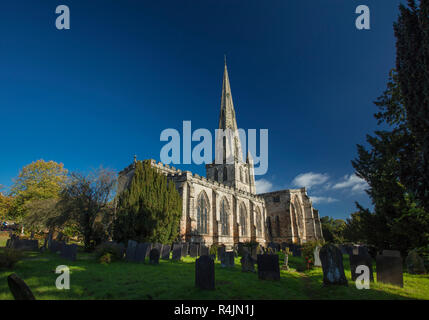 Ashbourne, Derbyshire, UK: Oktober 2018: St. Oswalds Kirche Stockfoto