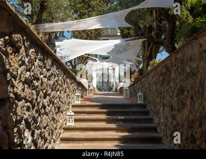 Ravello, Italien - 16. Juni 2017: Ravellio eine Gemeinde über die Amalfi Küste. Italien. Seine malerische Lage macht es zu einem beliebten Touristenzentrum des Stockfoto