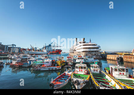 Muelle Prat Pier - Valparaiso, Chile Stockfoto