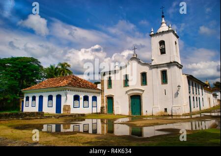 Main Kirche in Paraty, Rio de Janeiro, Brasilien Stockfoto