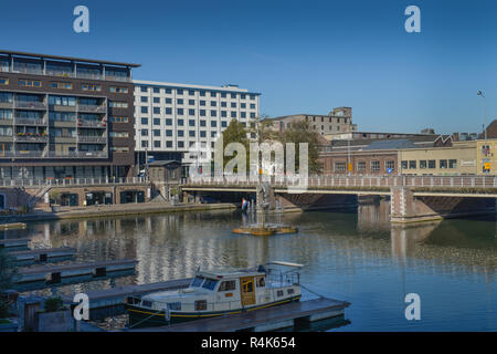 Binnenhafen Becken, Maastricht, Niederlande, Binnenhafen Bassin, Niederlande Stockfoto