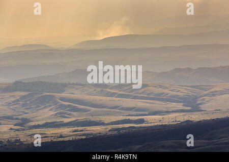 Der Gran Sabana im Abendlicht - Venezuela, Südamerika Stockfoto