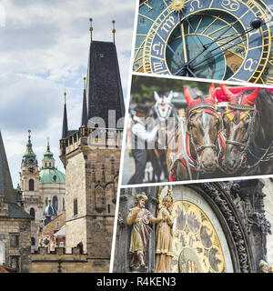 Collage aus Prag (Chech Republik) Bildern - Reisen Hintergrund (meine Fotos) Stockfoto