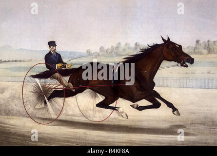 Beförderung ein Rennpferd, Nathaniel Currier & Ives, Marmelade. Stockfoto