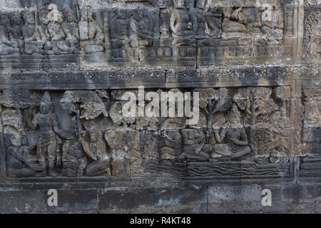 Detail von Borobudur Tempel in Zentral-Java in Indonesien Stockfoto