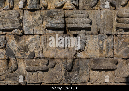 Detail von Borobudur Tempel in Zentral-Java in Indonesien Stockfoto
