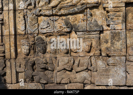Detail von Borobudur Tempel in Zentral-Java in Indonesien Stockfoto