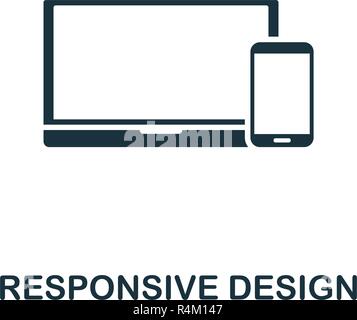 Responsive Design Symbol. Premium Design vom Design der Benutzeroberfläche und der UX-Sammlung. Pixel Perfect responsive Design Symbol für Internet, Apps, Software, drucken Stock Vektor