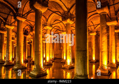 Cisterna Basilica in Istanbul, Türkei Stockfoto