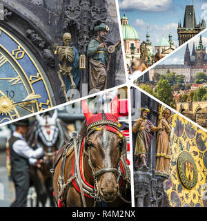 Collage aus Prag (Chech Republik) Bildern - Reisen Hintergrund (meine Fotos) Stockfoto