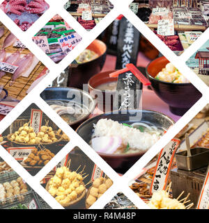 Collage aus Japan essen Bilder - Reisen Hintergrund (meine Fotos) Stockfoto