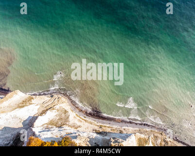 Die malerische Küstenlandschaft des dänischen Ostseeinsel Møn ist für seine Kreidefelsen bekannt. Stockfoto