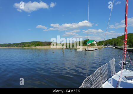 Westpommern segeln Route. wapnica, Kalkofen Stockfoto