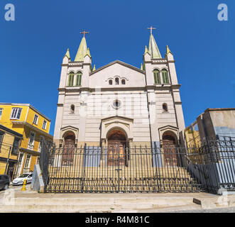 San Luis Gonzaga Pfarrkirche - Valparaiso, Chile Stockfoto