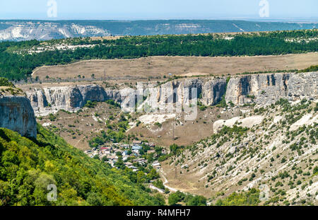 Biyuk-Ashlama-dere Schlucht in Bachtschissarai, Krim Stockfoto