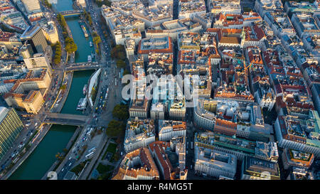 Donaukanal oder Donaukanal, Innere Stadt, Wien, Österreich Stockfoto