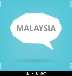 Malaysia Wort auf einer Sprechblase - Vector Illustration Stock Vektor