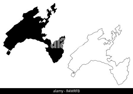 Waadt (Kantone der Schweiz Schweizer Kantone, Bund) Karte Vektor-illustration, kritzeln Skizze Kanton Waadt Karte Stock Vektor