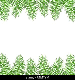 Zweige der Grüne Weihnachten Fichte Stock Vektor