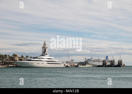 Oktober 14, 2018 Superyacht Tango günstig in Málaga. Stockfoto