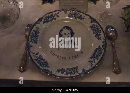 Das Essen herrlich Essen: Abendessen mit Dickens Stockfoto