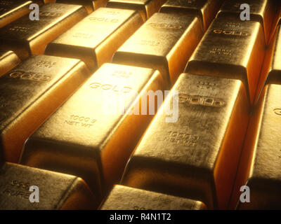 1000 Gramm Goldbarren Stockfoto