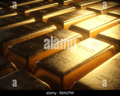 1000 Gramm Goldbarren Stockfoto