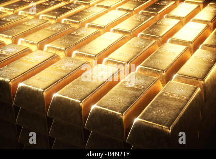 1000 Gramm Goldbarren Stockfoto