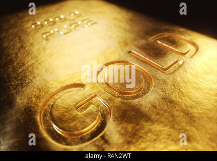 1000 Gramm Goldbarren Stockfoto
