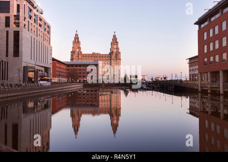 Royal Liver Building in Liverpool, England Stockfoto