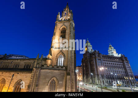 Unserer Lieben Frau und St. Nicholas Kirche in Liverpool, England Stockfoto