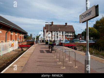 Cromer Bahnhof, Norfolk, Großbritannien Stockfoto