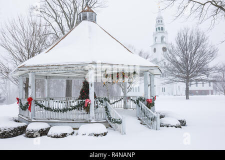 Templeton, MA Stadt gemeinsam an einem verschneiten New England Tag Stockfoto