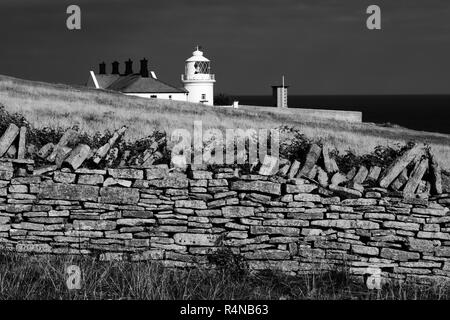 Amboss Point Lighthouse, Durlston Country Park, Swanage Stadt, Isle of Purbeck, Dorset, England, Vereinigtes Königreich Stockfoto