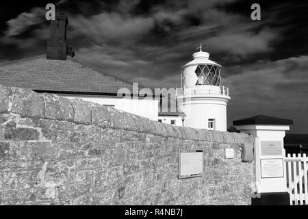 Amboss Point Lighthouse, Durlston Country Park, Swanage Stadt, Isle of Purbeck, Dorset, England, Vereinigtes Königreich Stockfoto