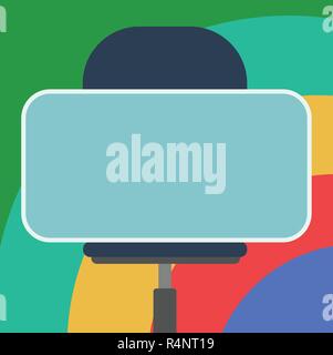 Design business Leere Vorlage isoliert Minimalistische Grafik layout Vorlage für Werbung. Leeren rechteckigen Form Aufkleber horizontal Sitzen auf einem Stock Vektor