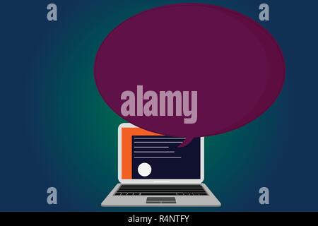 Design business Leere Vorlage isoliert Minimalistische Grafik layout Vorlage für Werbung. Zertifikat Layout auf Laptop- und Leere Halftone Co Stock Vektor