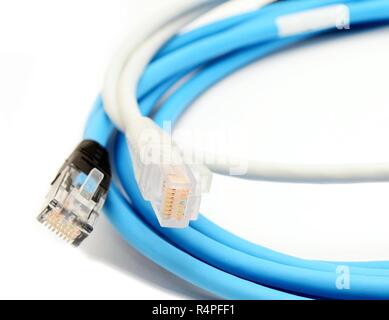 Farbe Ethernet Kabel Stockfoto