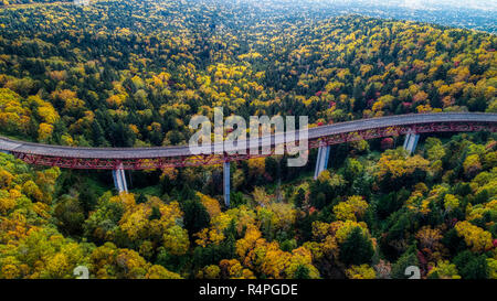 Luftaufnahmen von mikuni Pass, Hokkaido, Japan Stockfoto